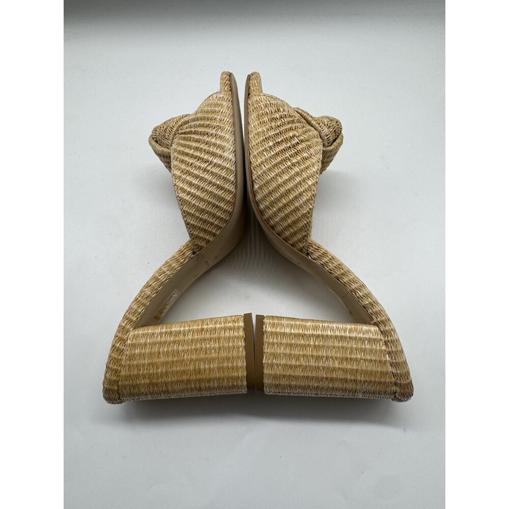 NWB Tuckernuck Blake Raffia Block Heels Tan Size 8 - Picture 9 of 13